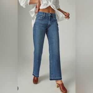 NWOT Lucky Brand high rise wide leg dark wash jeans size 24 in